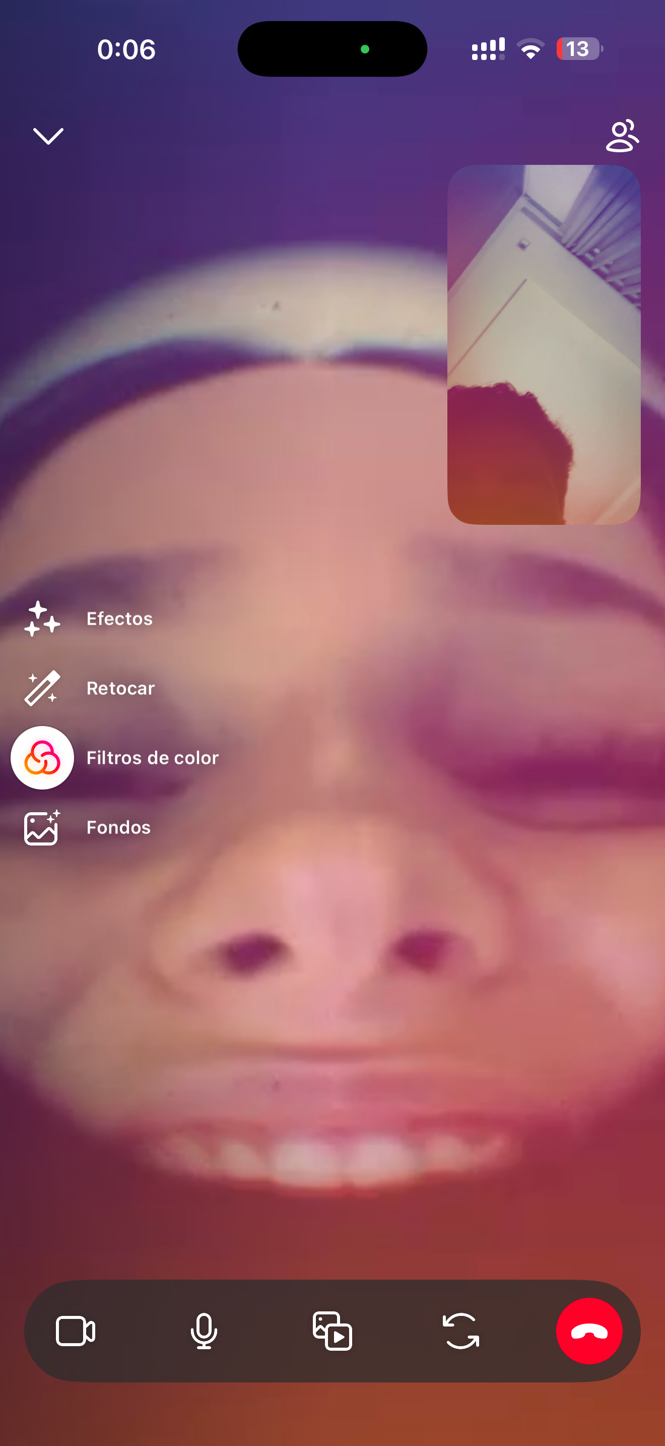 Captura de videollamada 7 con Eva